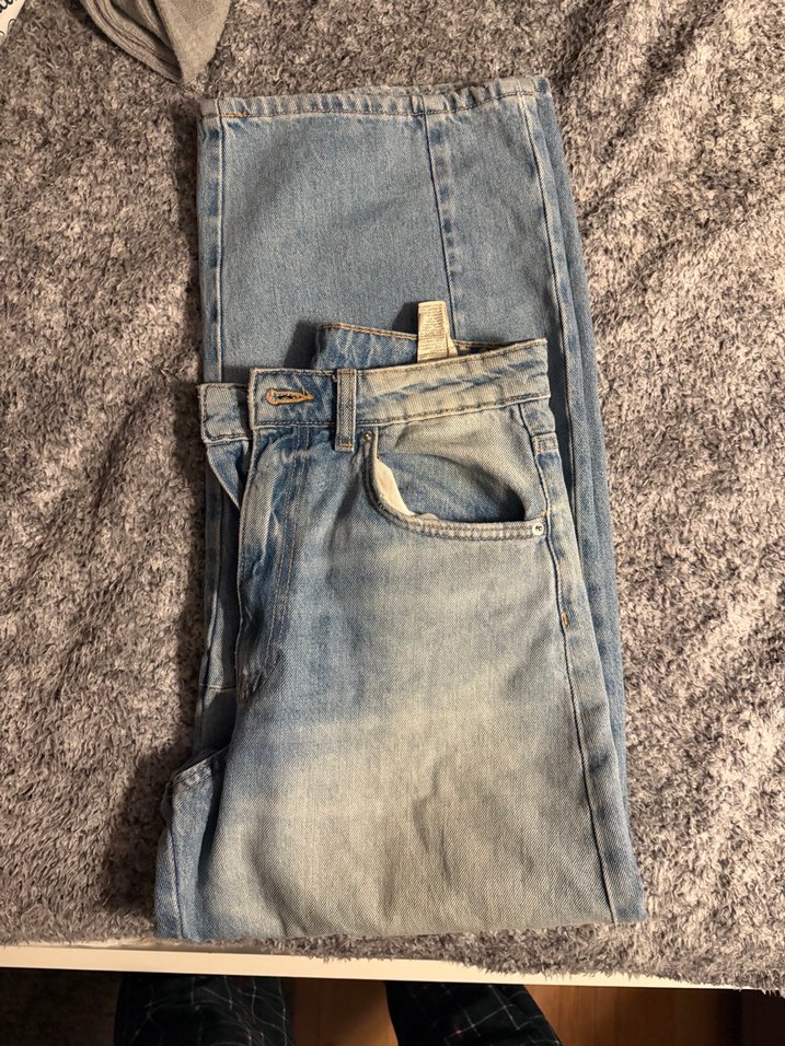 Bol Kesim Kadın Kot Pantolon - Görsel 4