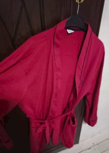 Bordo Uzun Kollu Salaş Midi erkek sabahlık - Görsel 2