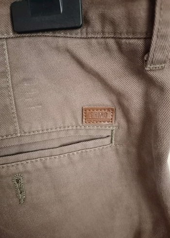 Bej Keten Erkek Pantolon Bel Detaylı - Görsel 6