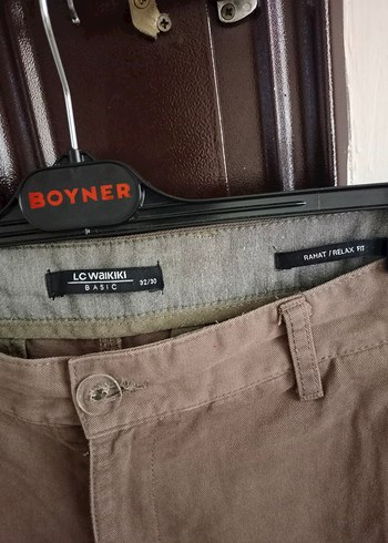 Bej Keten Erkek Pantolon Bel Detaylı - Görsel 3