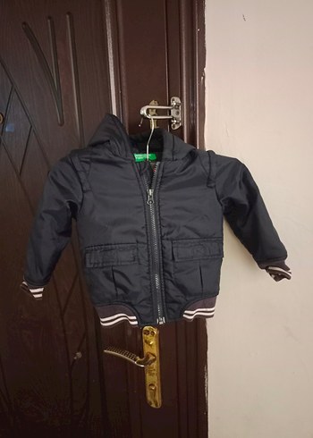 koyu lacivert Kapüşonlu Fermuarlı Erkek Çocuk Mont - Görsel 2