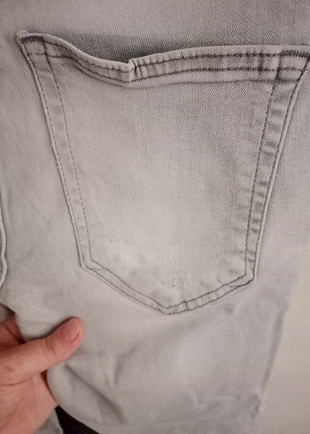 Gri Erkek Denim Pantolon - Görsel 6