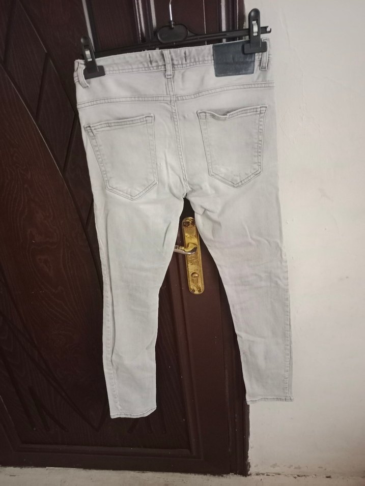 Gri Erkek Denim Pantolon - Görsel 5