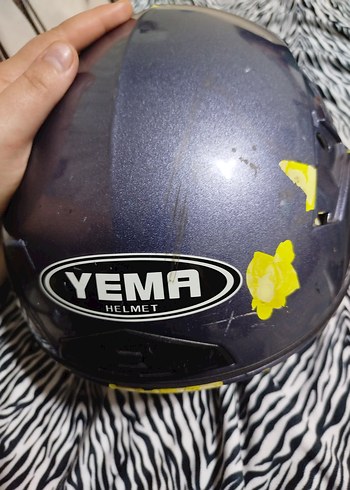 Gri Motosiklet Kaskı, Tokalı, Biker Stili - Görsel 2