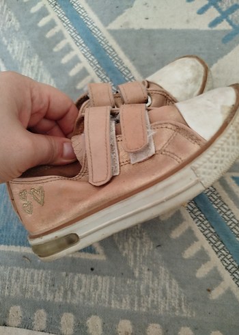 Kız Çocuk Bej Cırtcırtlı Spor Ayakkabı - Görsel 5