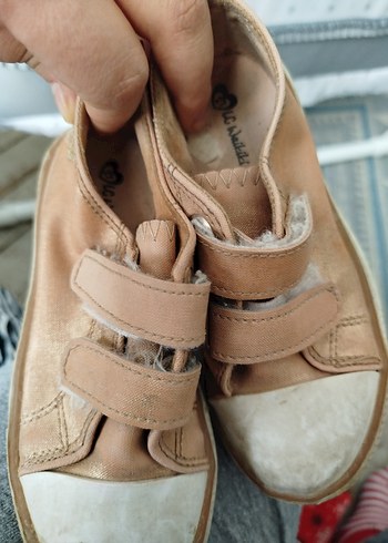 Kız Çocuk Bej Cırtcırtlı Spor Ayakkabı - Görsel 8