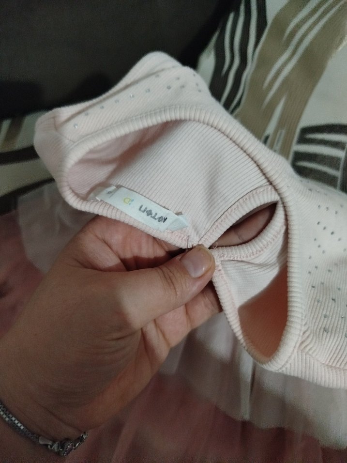 Pembe Kız Çocuk Fırfırlı Elbise - Görsel 5