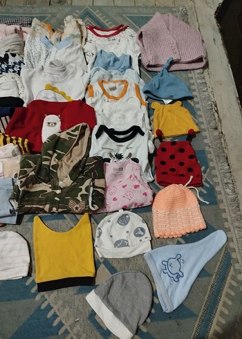 toplu bebek kıyafeti karışık  0-3 ay - Görsel 4