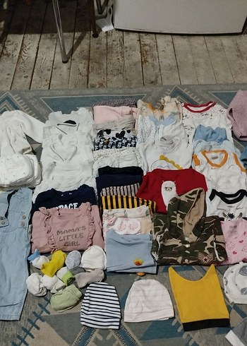 toplu bebek kıyafeti karışık  0-3 ay - Görsel 9