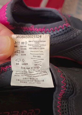 siyah pembe kadın Spor Su Ayakkabısı Velcro - Görsel 3