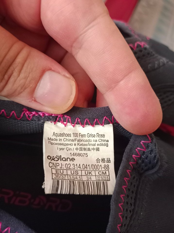 siyah pembe kadın Spor Su Ayakkabısı Velcro - Görsel 4