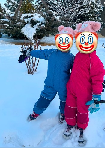 Kız çocuk pembe Kar Tulumu - Görsel 9