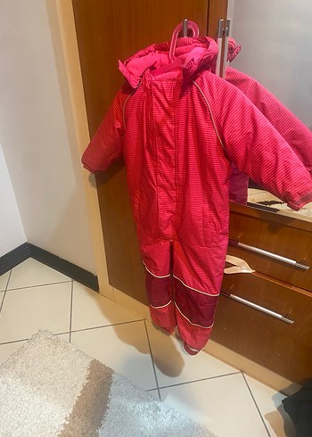 Kız çocuk pembe Kar Tulumu - Görsel 2