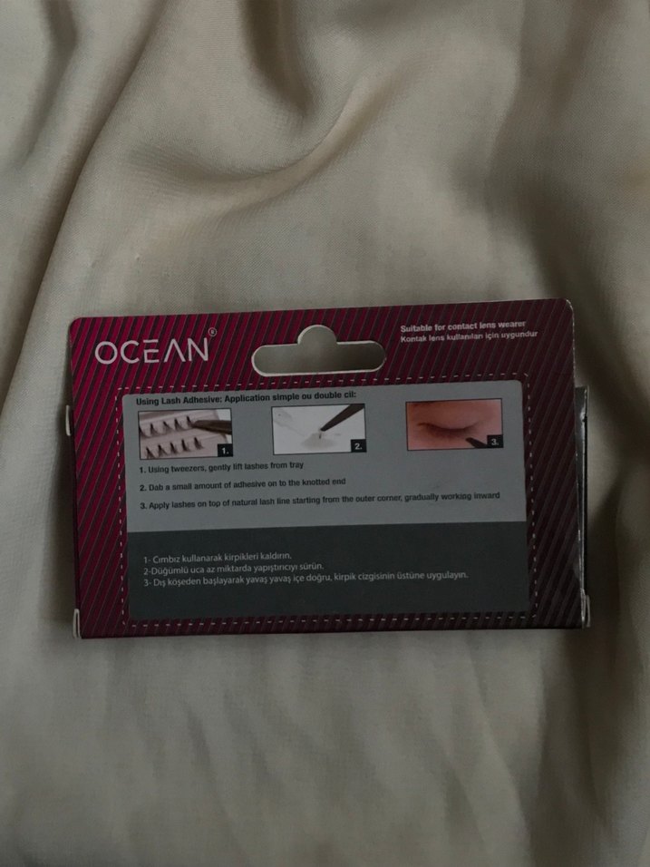 Ocean Vegan Tekli Kirpik 12 mm Bej Gri - Görsel 2