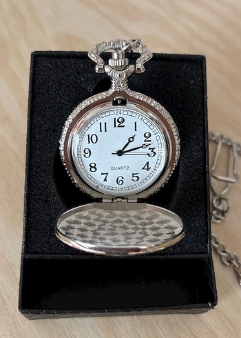 Gümüş Renk Vintage Cep Saati - Görsel 2