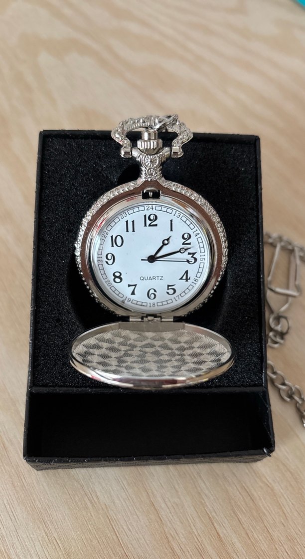 Gümüş Renk Vintage Cep Saati - Görsel 2