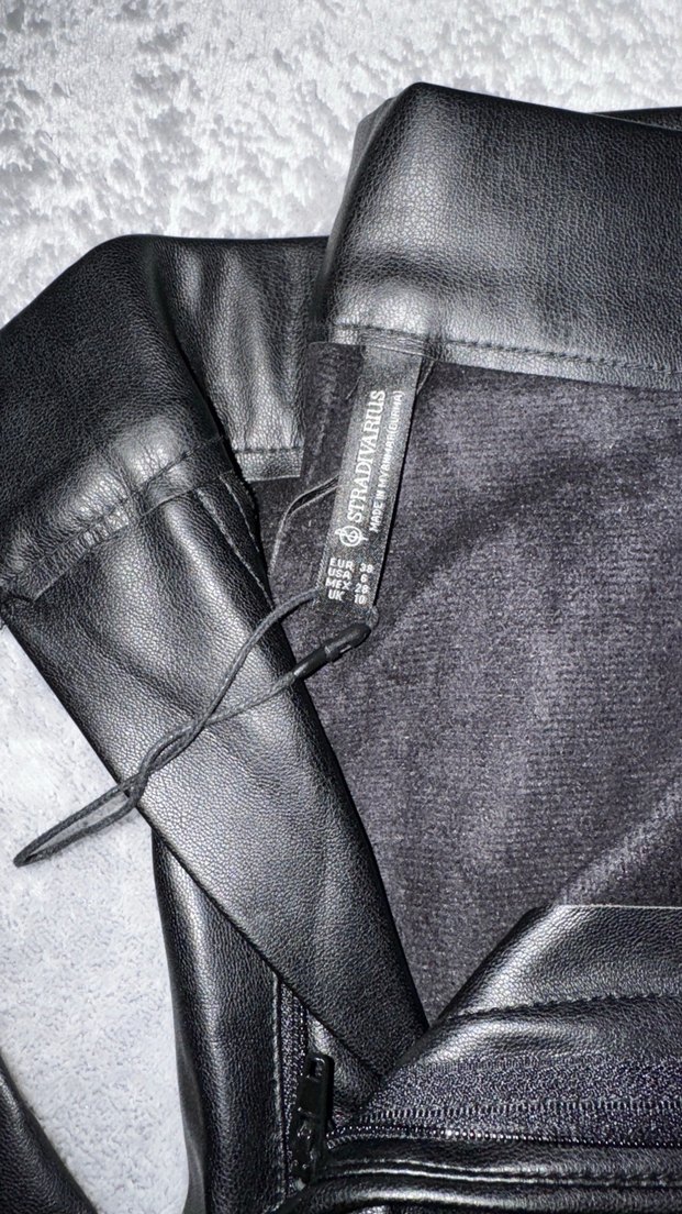 Kadın Siyah Deri Pantolon - Görsel 2