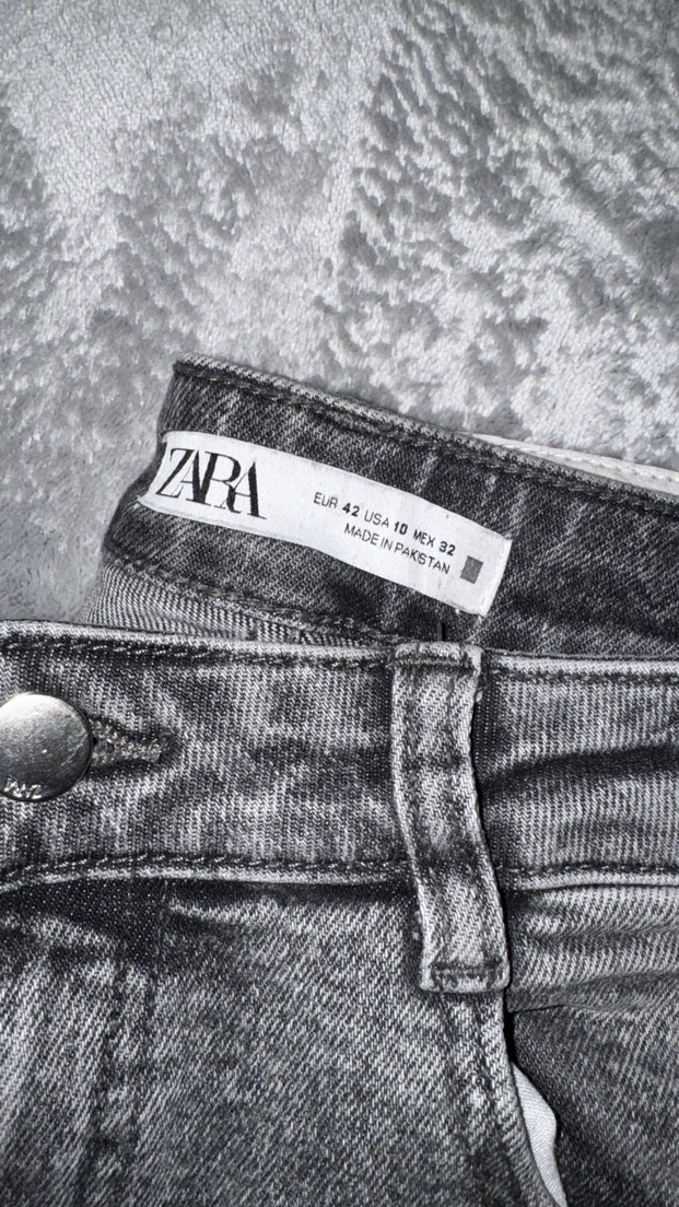 Gri Kadın Kot Pantolon - Görsel 2