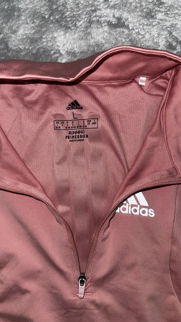 Kadin Uzun Kollu Pembe Fermuarlı Sweatshirt - Görsel 2