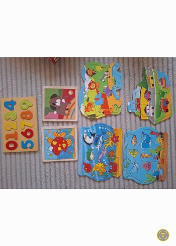 Diğer Çocuklar için Çoklu Temalı Renkli Yapbozlar