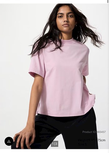 Siyah Kadın Kısa Kollu Oversize Tişört - Görsel 2