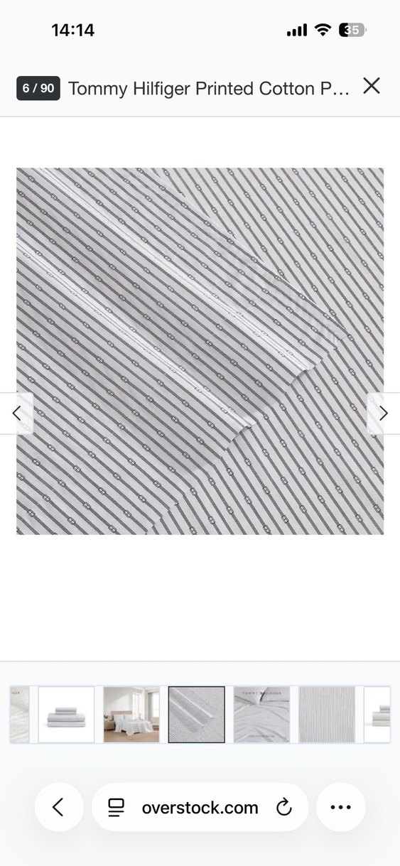 Tommy Hilfiger Gri Çizgili Nevresim Takımı - Görsel 2