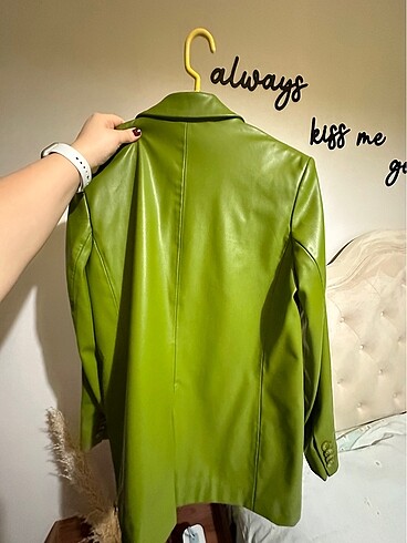 Pull and Bear Deri blazer ceket