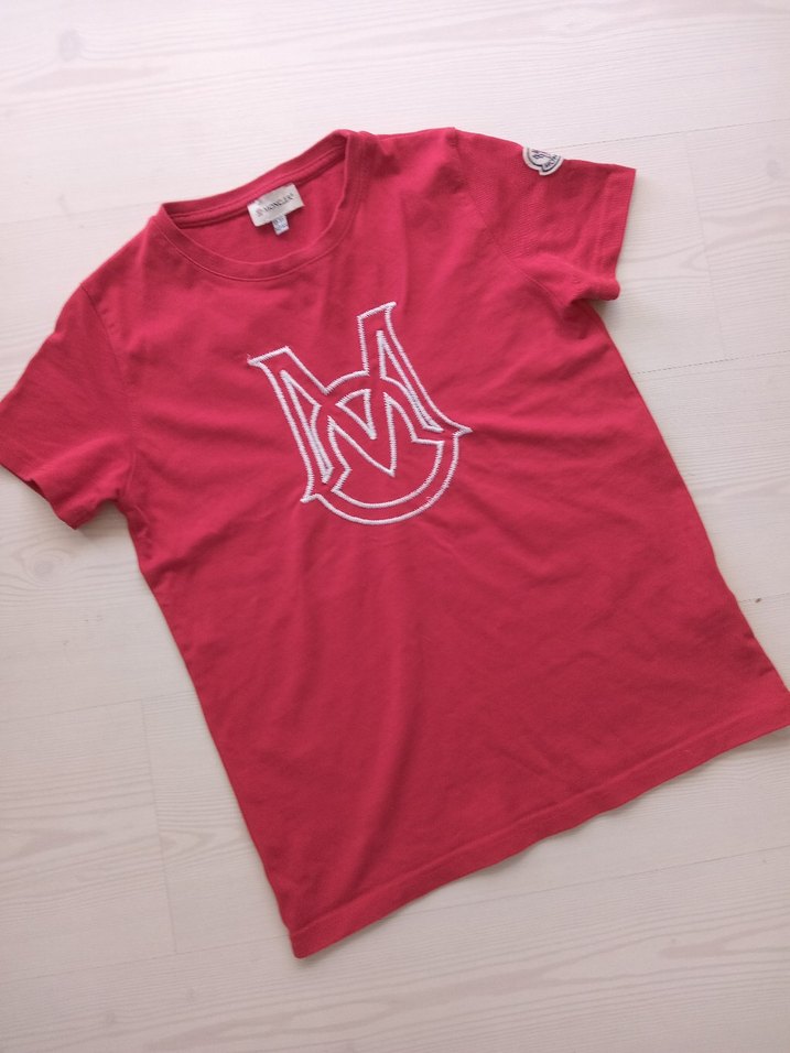 Kırmızı Baskılı Erkek Çocuk Kısa Kollu MONCLERTişört - Görsel 2