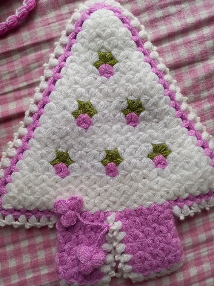 Pembe Örgü Banyo Lifi - Görsel 2