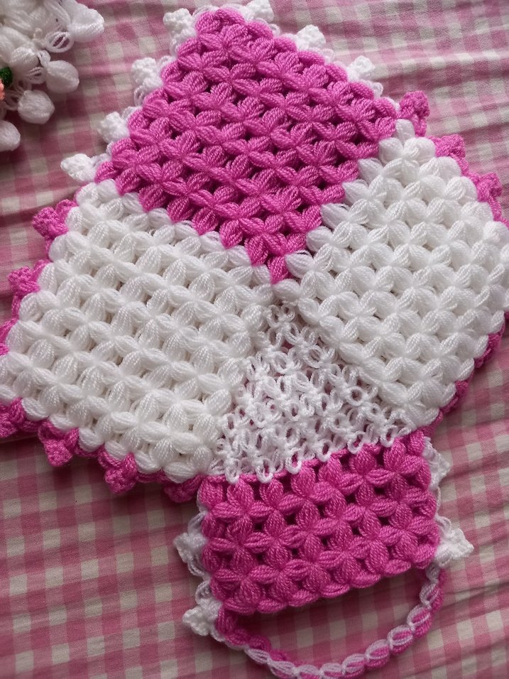 Pembe Örgü Banyo Lifi - Görsel 3