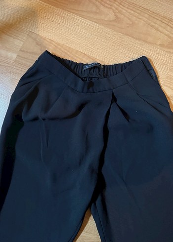 Kadın Lacivert Rahat Kesim Midi Kumaş Pantolon - Görsel 2