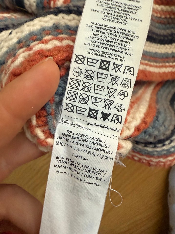 Mango Yünlü Çizgili, V Yaka, Uzun Kollu Kadın Triko Kazak - Görsel 3