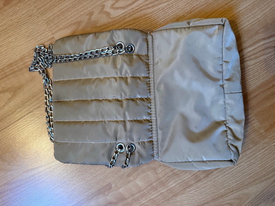 Gri Zincir Detaylı Kadın Omuz Çantası - Görsel 4