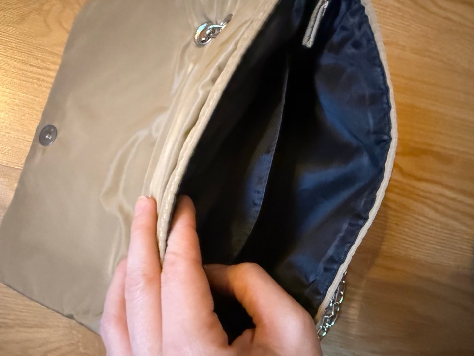 Gri Zincir Detaylı Kadın Omuz Çantası - Görsel 3