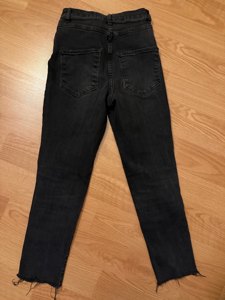 Kadın Siyah Normal Paça Kot Pantolon - Görsel 4