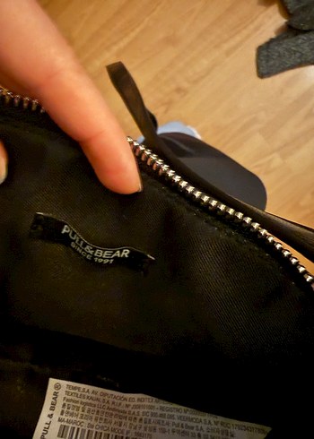 Pull and bear zımbalı Siyah Deri Omuz Çantası - Görsel 4