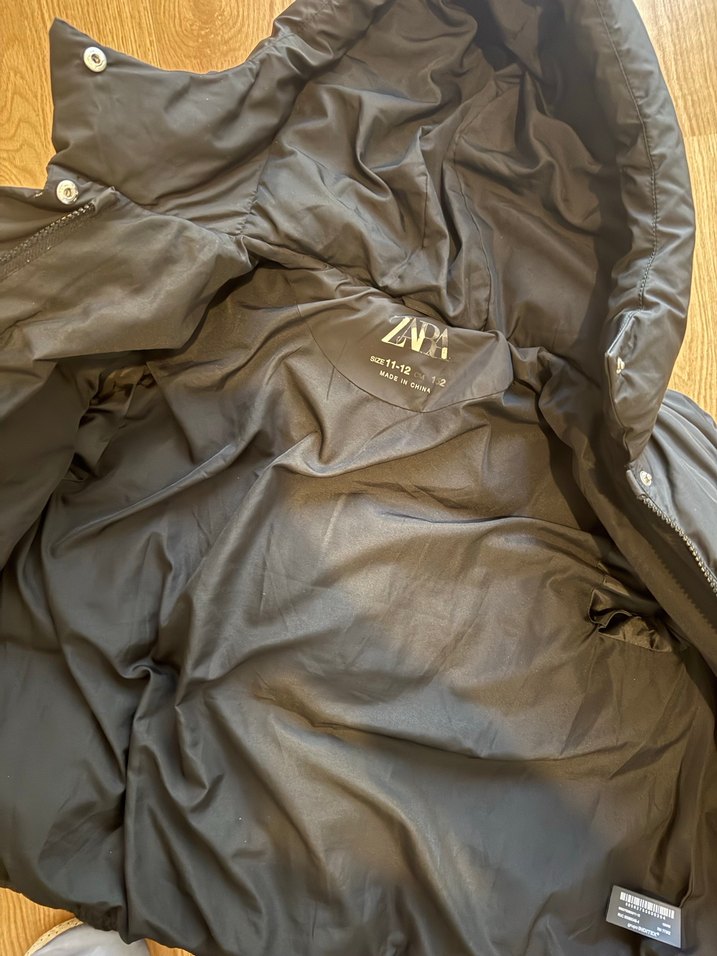 Zara kids 11-12 yaş Siyah Kadın Kışlık Mont - Görsel 3