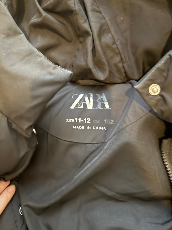 Zara kids 11-12 yaş Siyah Kadın Kışlık Mont - Görsel 2