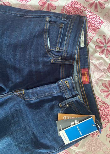 Düğmeli Koyu Mavi Erkek Kot Pantolon - Görsel 5