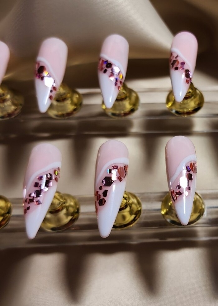 Takma tırnak nail art false nails presson nails  - Görsel 4