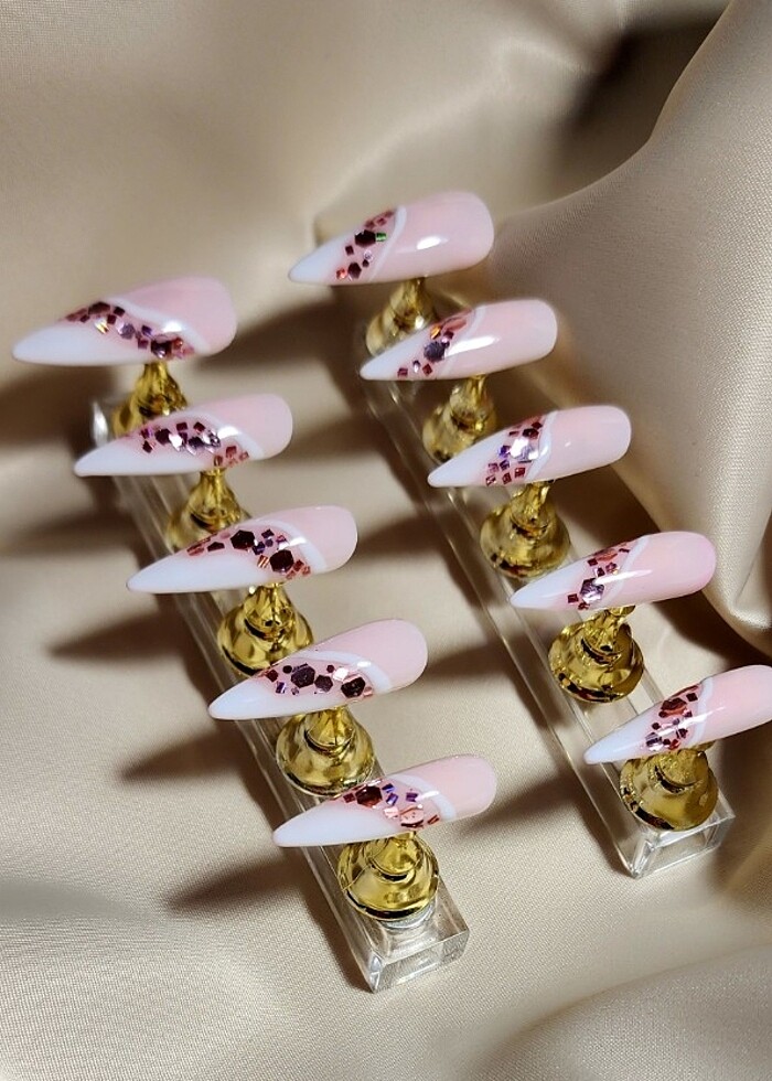 Takma tırnak nail art false nails presson nails  - Görsel 5