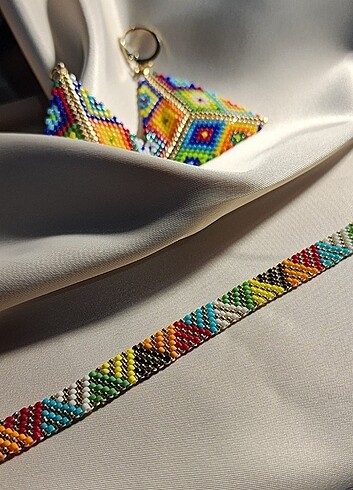 Bijuteri bilezikli küpe takım - Görsel 3