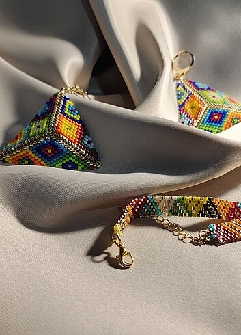 Bijuteri bilezikli küpe takım - Görsel 4