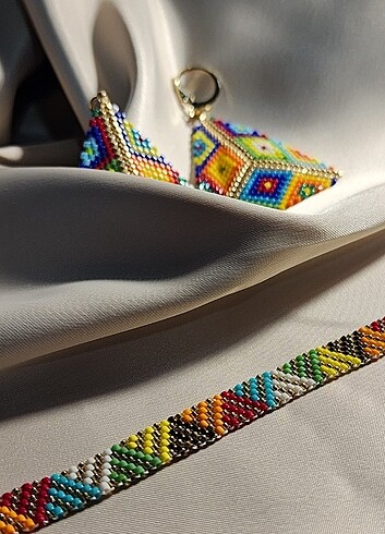 Bijuteri bilezikli küpe takım - Görsel 6