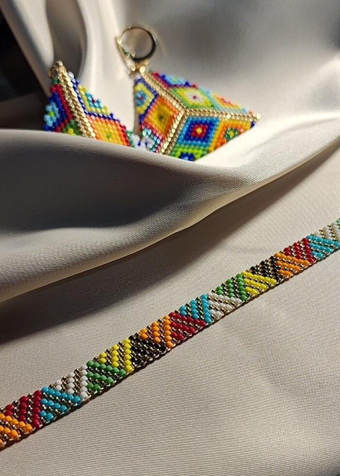 Bijuteri bilezikli küpe takım  - Görsel 3