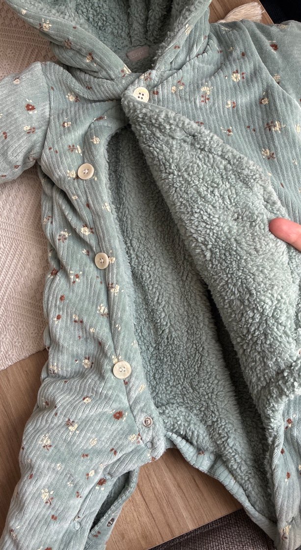 Nakışlı Turkuaz Bebek Tulumu - Görsel 2