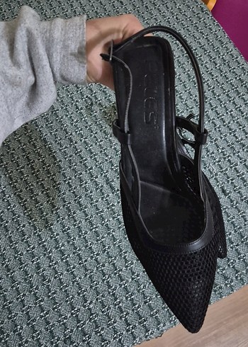 38 Beden Siyah Stiletto Topuklu Kadın Akşam Ayakkabısı