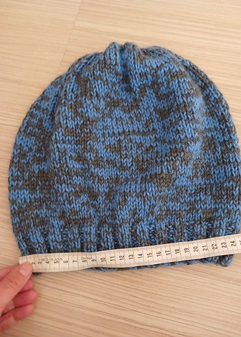 Kadın Mavi Gri Örgü Bere - Görsel 3