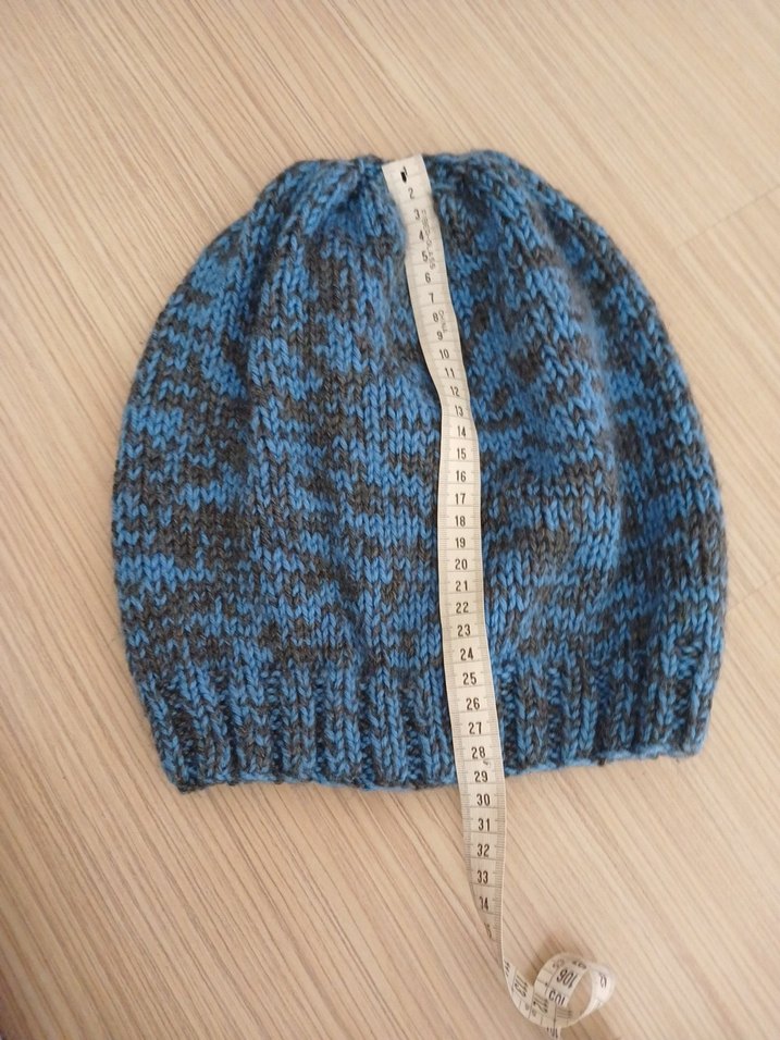 Kadın Mavi Gri Örgü Bere - Görsel 2