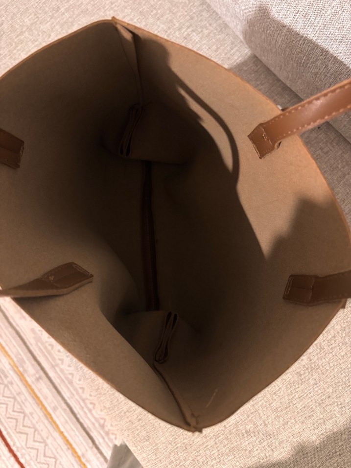 Kahverengi Minimalist Deri Kadın Çanta - Görsel 3